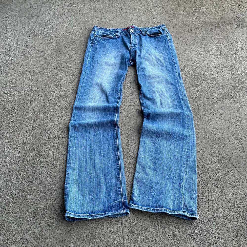 Vigoss Women's Light Wash Distressed Flare Jeans Style P1490J